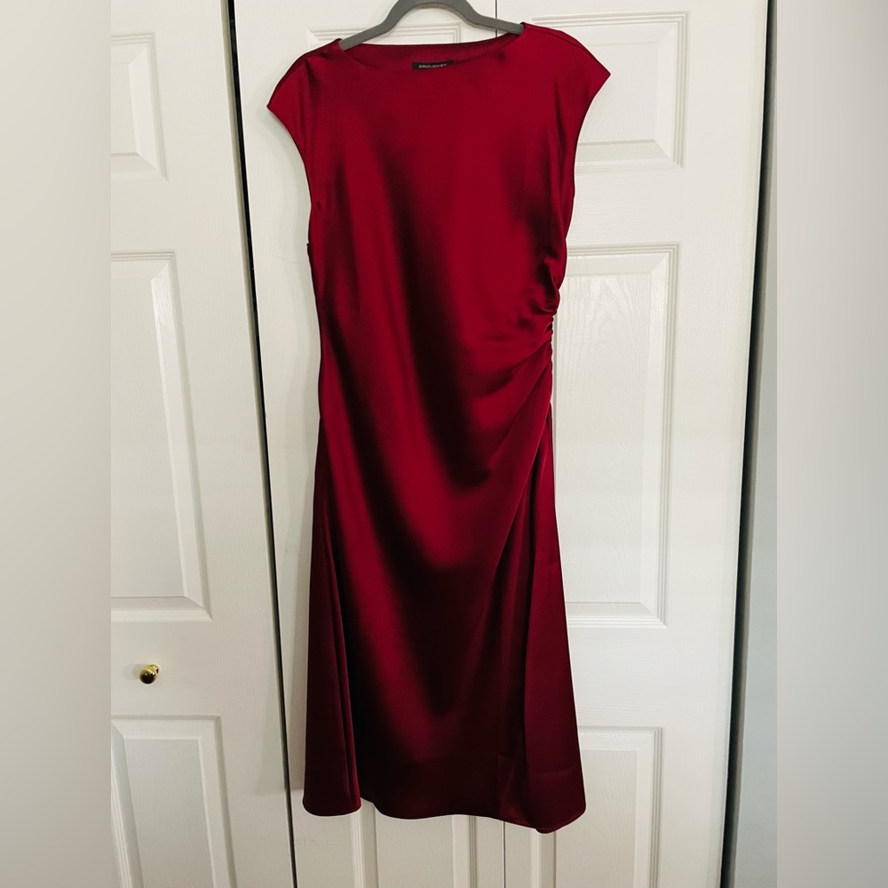 Banana Republic shirted-side satin midi dress